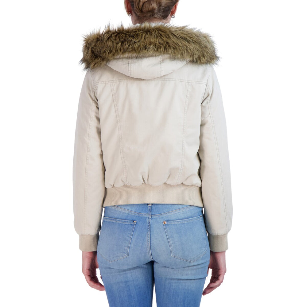 Sebby Cotton Faux Fur Trimmed Bomber Jacket