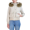 Sebby Cotton Faux Fur Trimmed Bomber Jacket