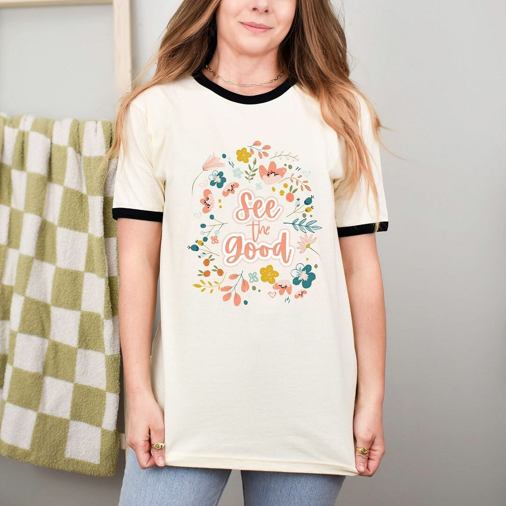 See The Good Floral Ringer Tee