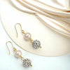 Set of 2pcs Cultured Pearl Tassel Lariat Necklace and Matching Earrings