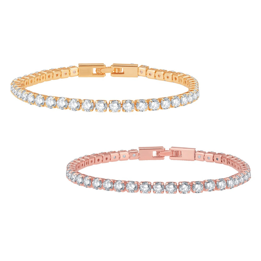 Set of Two Cubic Zirconia Tennis Bracelet