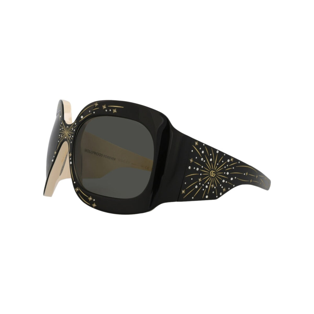 Gucci Shield-Frame Acetate Sunglasses - Black - One Size