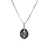 Silvernight Swarovski Crystal Leaf Pendant Necklace - White