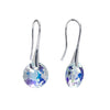 Silvertone Aurora Borealis Drop Earrings