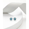 Silvertone Bezel Set Swarovski Crystal Stud In Ab