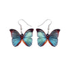 Silvertone Butterfly Drop Earrings