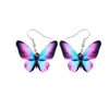 Silvertone Butterfly Drop Earrings