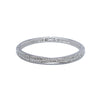 Silvertone Clear Swarovski Crystal Crossover Bangle Bracelet