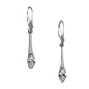 Silvertone Clear Swarovski Crystal Marquis Earrings - Silvertone Clear