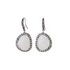 Silvertone Crystal White Drop Earrings