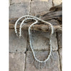 Silvertone Dangle Imitation Pearl Long Necklace - White