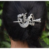 Silvertone Dragon Hair Pin