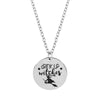 Silvertone Drink Up Witches Halloween Pendant Necklace - White