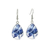 Silvertone Patterned Teardrop Drop Earrings