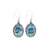 Silvertone Paua Drop Earrings