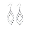 Silvertone Spiral Drop Earrings