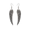 Silvertone Wing Drop Earrings