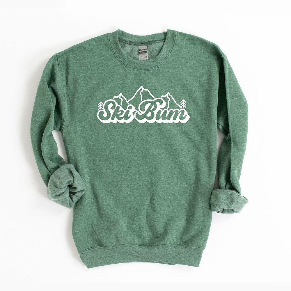 Ski Bum Mountains Graphic Sweatshirt