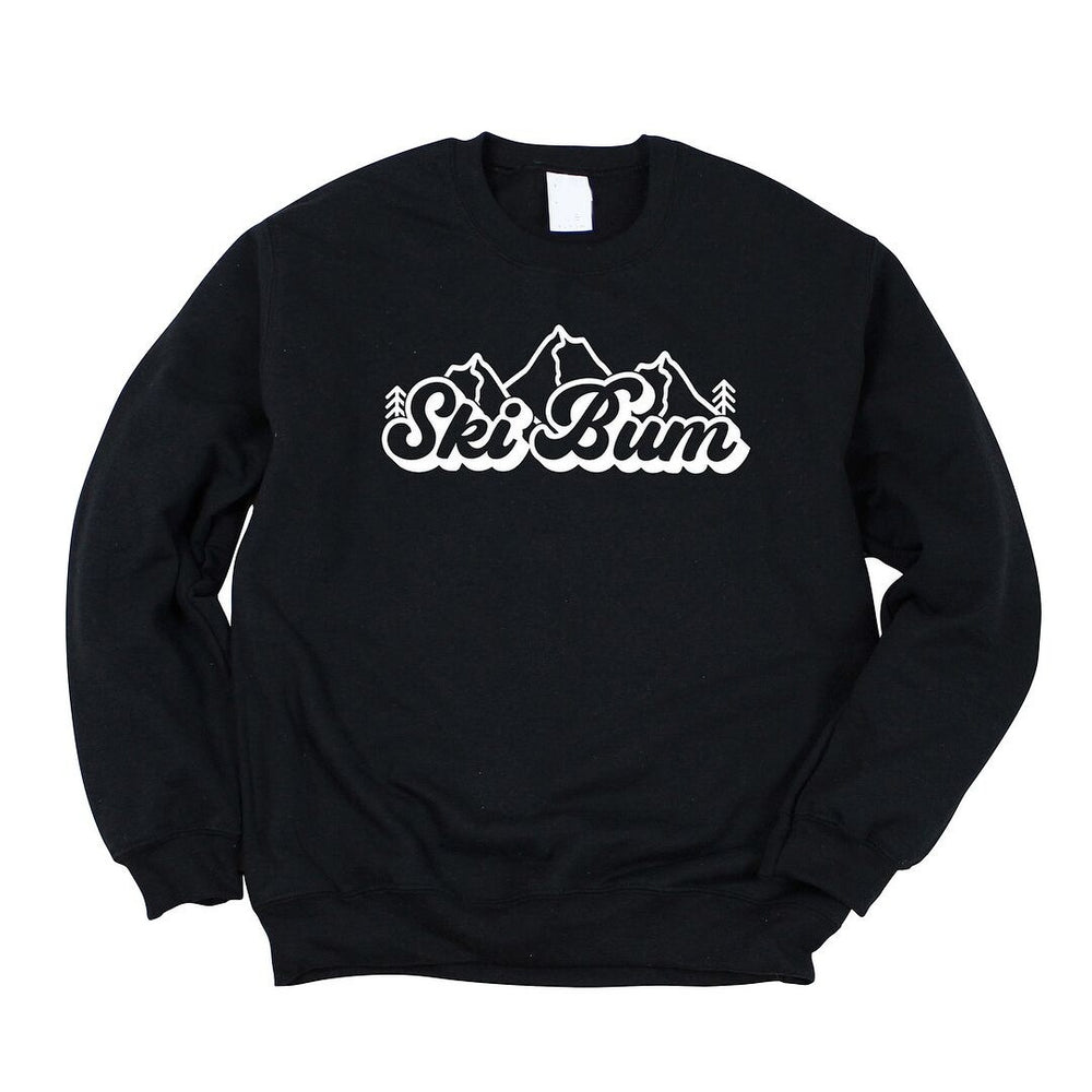 Ski Bum Mountains Graphic Sweatshirt