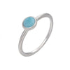 Sky Blue Larimar & Sterling Silver Ring