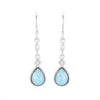 Sky Blue Larimar & Sterling Silver Teardrop Earrings