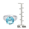 Sky Blue Topaz Sterling Silver Round-Cut Solitaire Ring