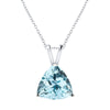 Sky Blue Topaz Sterling Silver Trillion Pendant Necklace