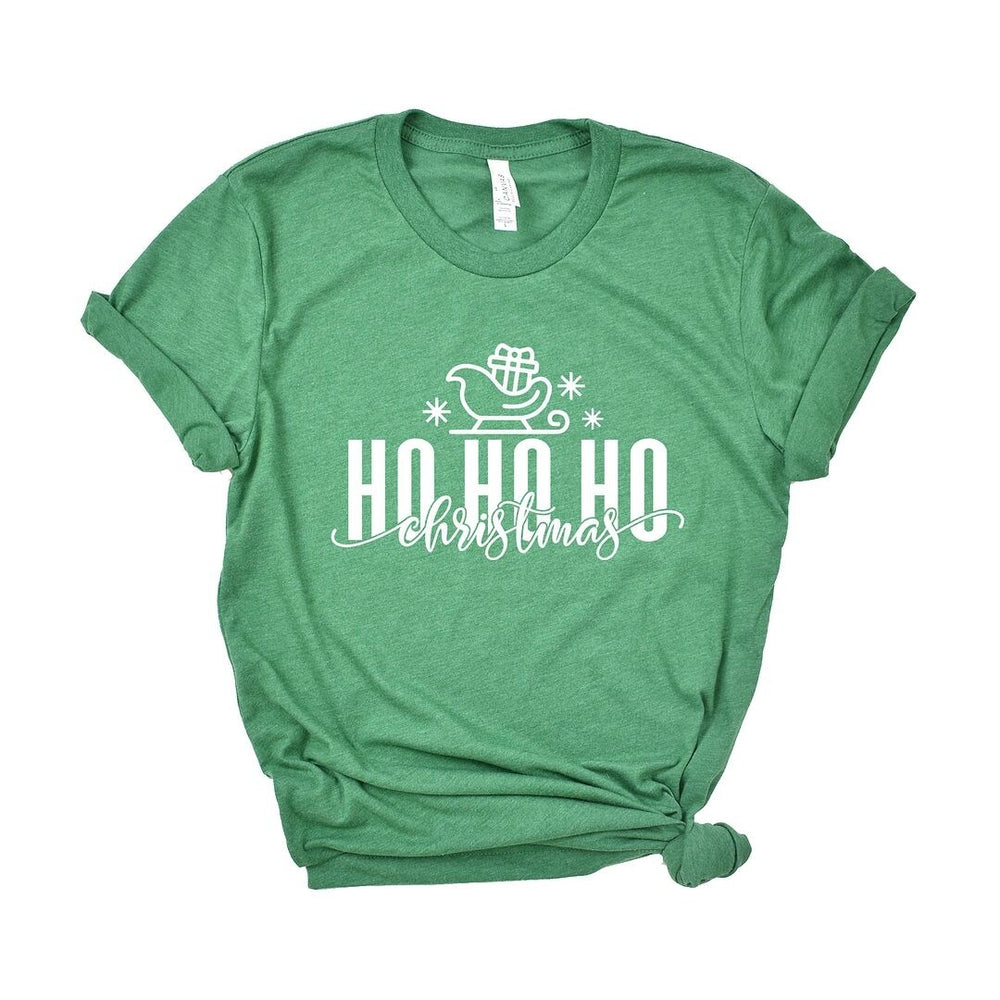 Sleigh Ho Ho Ho Short Sleeve Crewnneck Tee