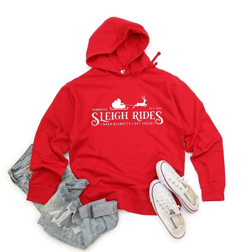 Sleigh Rides Reindeer Graphic Hoodie