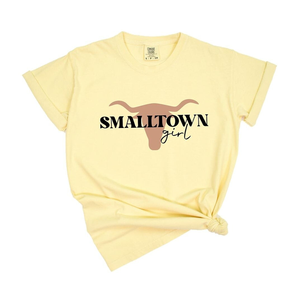 Small Town Girl Bull Garment Dyed Tee