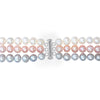 Sofia B. 3-Strand 7.5-8mm Multi-Color Cultured Freshwater Pearl Necklace with Silver Bayonet Clasp