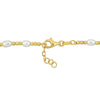 Sofia B. 3.5-5mm Cultured Freshwater Pearl Bead Station Bracelet in Yellow Silver