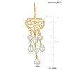 Sofia B. 6-6.5mm Cultured Freshwater Pearl Chandelier Style Heart Drop Earrings Yellow Silver