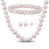 Sofia B. 6.5-8mm Pink Cultured Freshwater Pearl 3-Piece Jewelry Set Sterling Silver