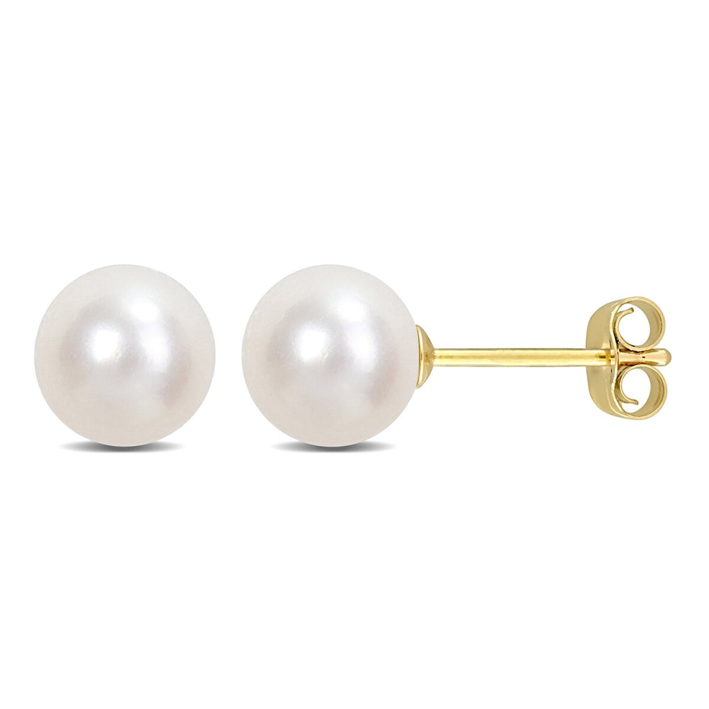 Sofia B. 6mm Cultured Freshwater Pearl Stud Earrings 14k Yellow Gold