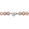 Sofia B. 6mm Multi-Color Cultured Freshwater Pearl Necklace Sterling Silver Heart Clasp