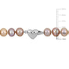 Sofia B. 6mm Multi-Color Cultured Freshwater Pearl Necklace Sterling Silver Heart Clasp