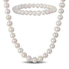 Sofia B. 7-8mm Cultured Freshwater Pearl Necklace and Elastic Bracelet Set Goldtone Clasp