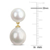 Sofia B. 8-11mm Cultured Freshwater Pearl Drop Earrings 10K Yellow Gold