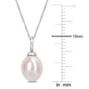 Sofia B. 8-8.5mm Cultured Freshwater Pearl Drop Necklace 10k White Gold