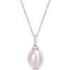 Sofia B. 8-8.5mm Cultured Freshwater Pearl Drop Necklace 10k White Gold