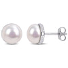 Sofia B. 8-8.5mm Cultured White Freshwater Pearl Stud Earrings 10k White Gold