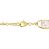 Sofia B. 8-8.5mm Freshwater Pearl 1/10ct TGW Cubic Zirconia Bracelet in Yellow Silver