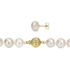 Sofia B. 9-10mm Cultured Freshwater Pearl Necklace and Stud Earrings Set 14k Yellow Gold