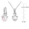 Sofia B. Cultured Freshwater Pearl 1/10ct TDW Diamond Twisted Jewelry Set Sterling Silver