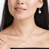 Sofia B. Cultured Freshwater Pearl 1/10ct TW Diamond Hook Earrings Necklace Set Sterling Silver