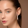 Sofia B. Cultured Freshwater Pearl 2 1/3ct TGW Created Blue Sapphire Earrings Sterling Silver