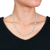 Sofia B. Cultured Freshwater Pearl Strand Necklace Double Rondelle Bracelet Set Sterling Silver