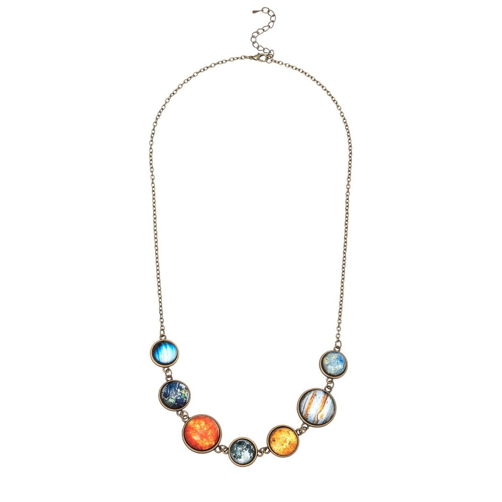 Solar System Planet Necklace - White