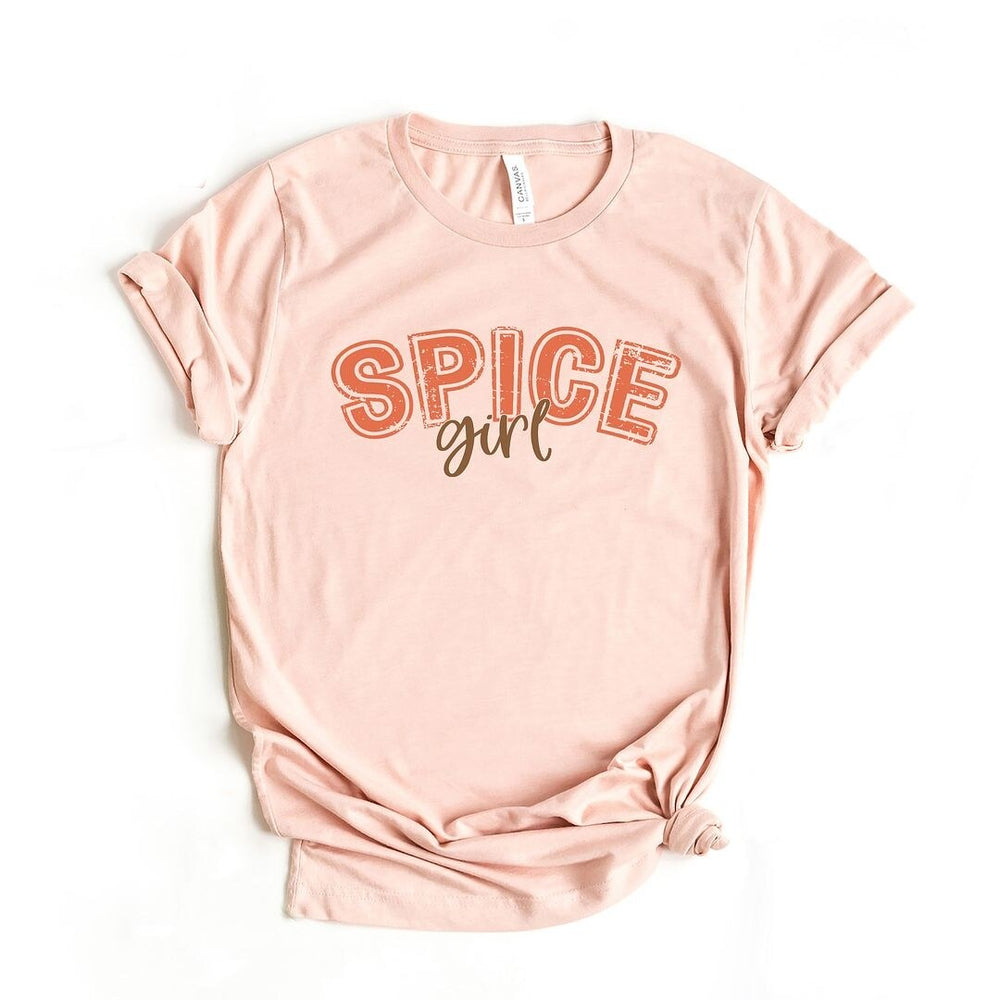 Spice Girl Varsity Cursive Short Sleeve Crewnneck Tee